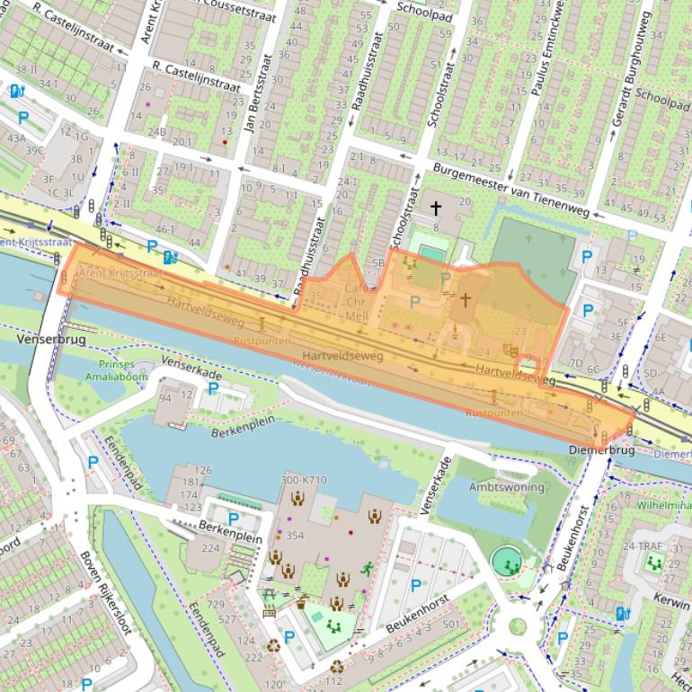 Kaart van postcodegebied 1111BG.