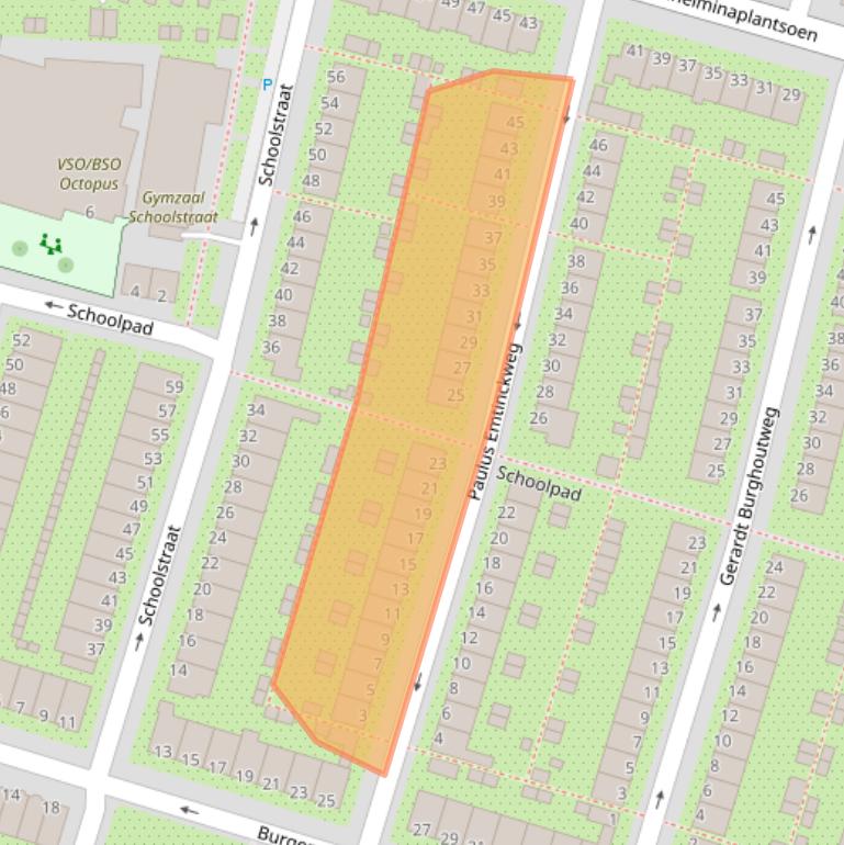 Kaart van postcodegebied 1111BT.