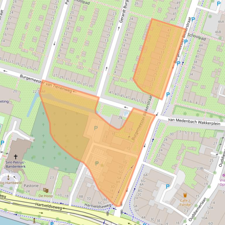 Kaart van postcodegebied 1111BZ.