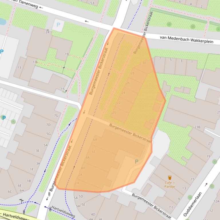 Kaart van postcodegebied 1111CB.