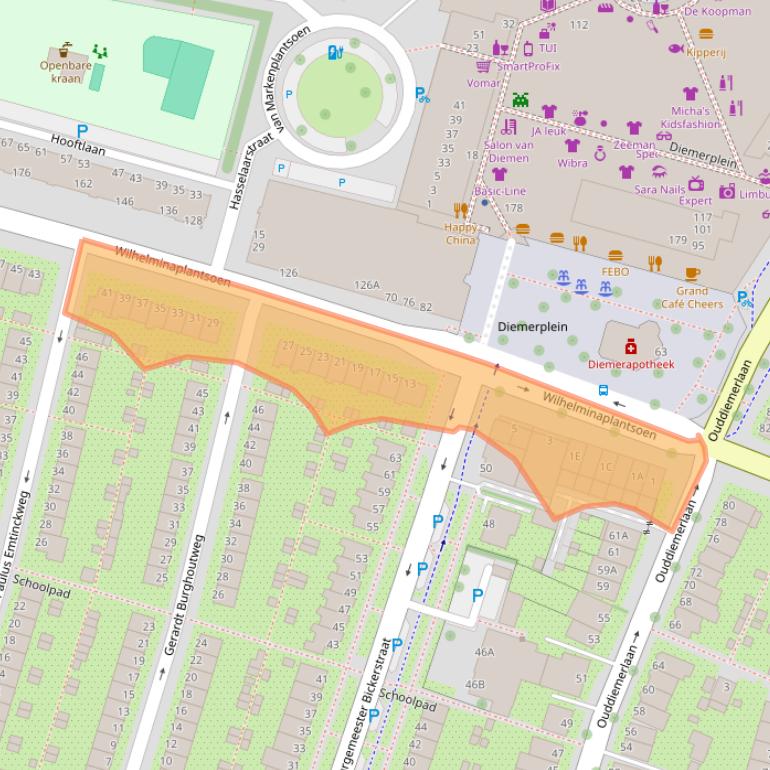 Kaart van postcodegebied 1111CJ.