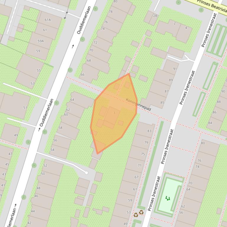 Kaart van postcodegebied 1111EL.