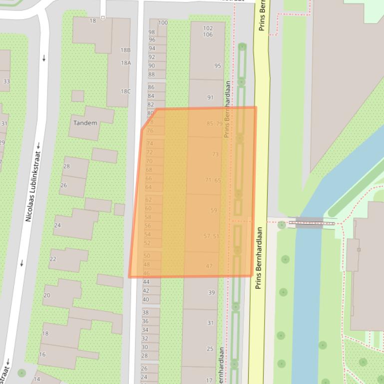 Kaart van postcodegebied 1111ER.