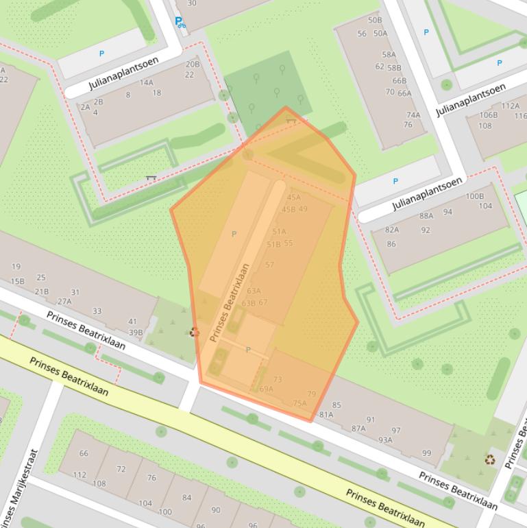 Kaart van postcodegebied 1111EZ.