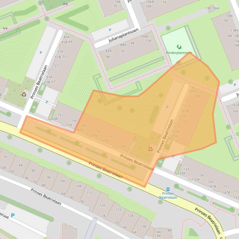 Kaart van postcodegebied 1111GA.