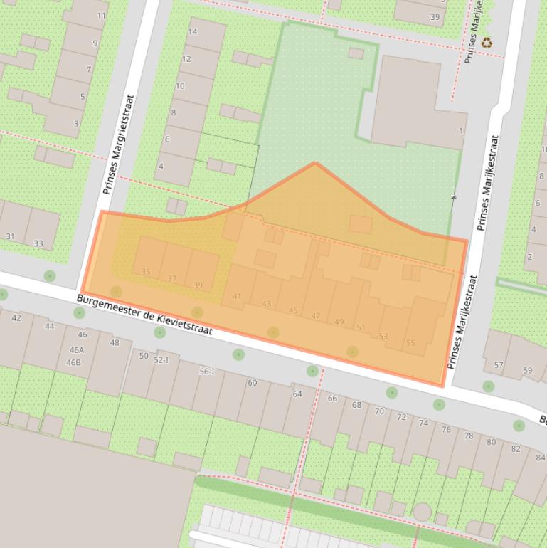 Kaart van postcodegebied 1111GK.