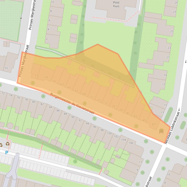 Kaart van postcodegebied 1111GL.