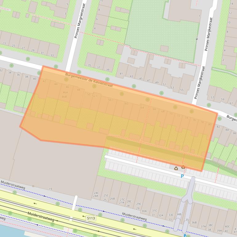 Kaart van postcodegebied 1111GP.