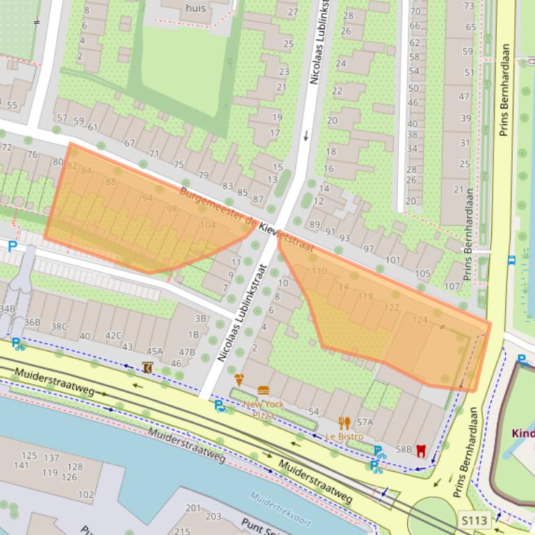 Kaart van postcodegebied 1111GR.
