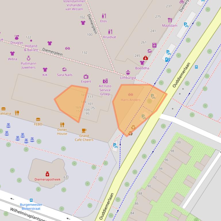 Kaart van postcodegebied 1111GX.