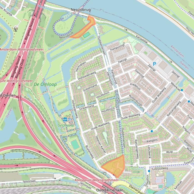 Kaart van postcodegebied 1111HH.