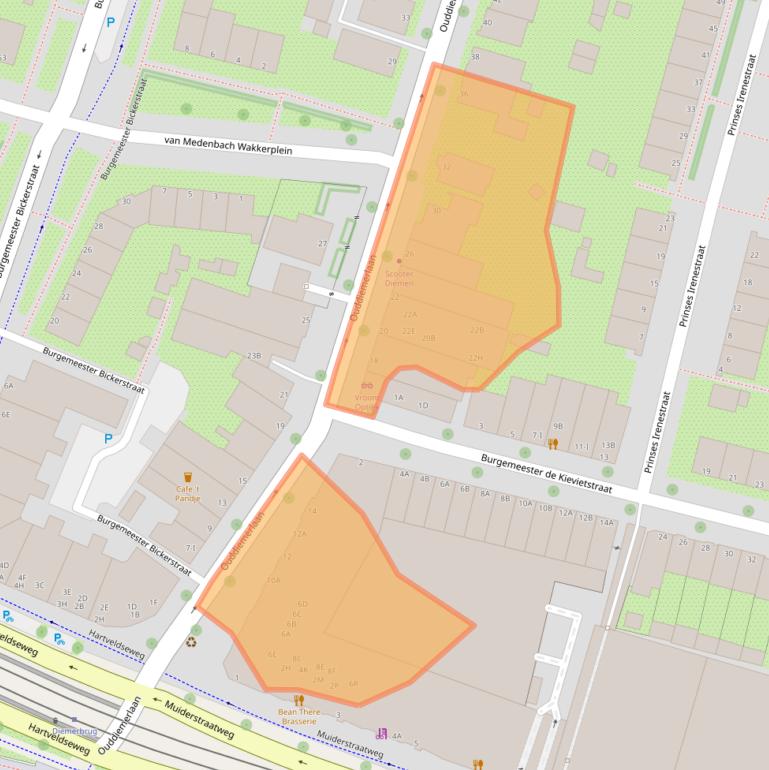 Kaart van postcodegebied 1111HJ.