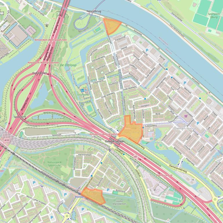 Kaart van postcodegebied 1111HN.