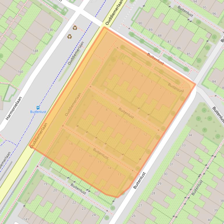 Kaart van postcodegebied 1111JH.