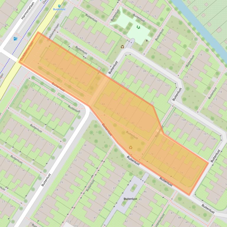 Kaart van postcodegebied 1111JM.