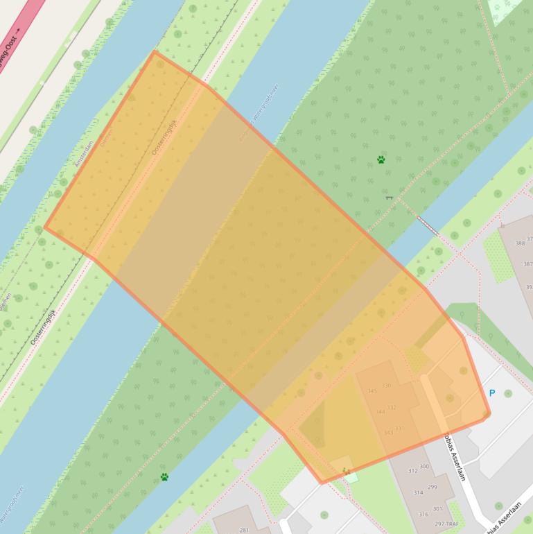 Kaart van postcodegebied 1111JZ.