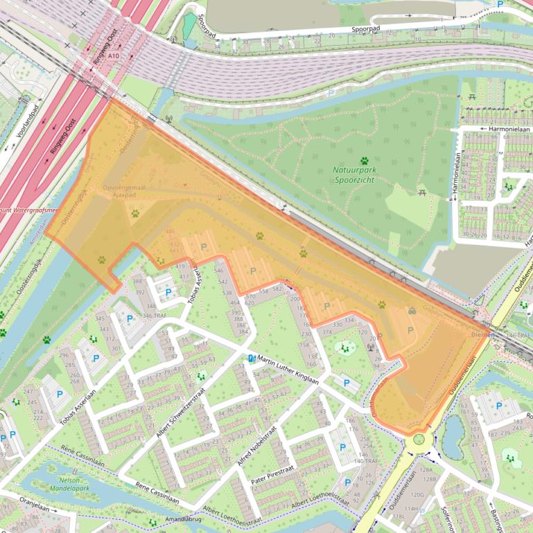 Kaart van postcodegebied 1111KD.