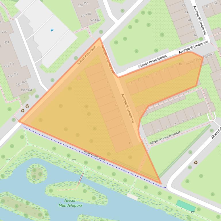 Kaart van postcodegebied 1111KE.