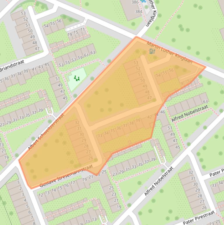 Kaart van postcodegebied 1111KL.