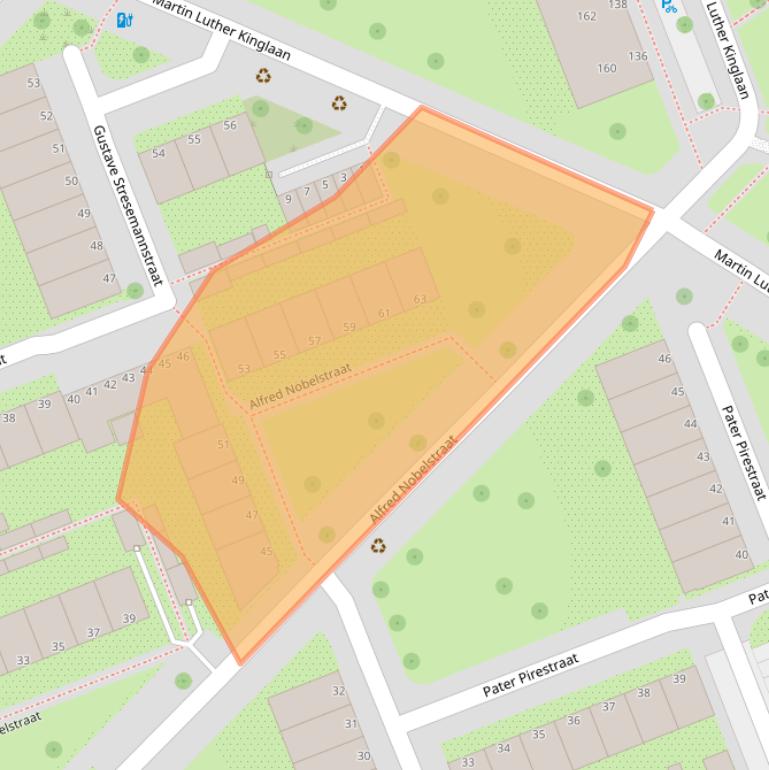 Kaart van postcodegebied 1111KN.