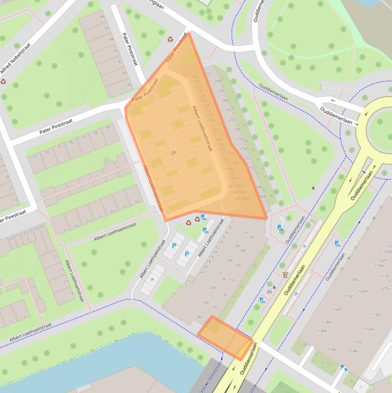 Kaart van postcodegebied 1111KZ.