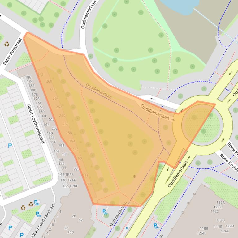 Kaart van postcodegebied 1111LA.