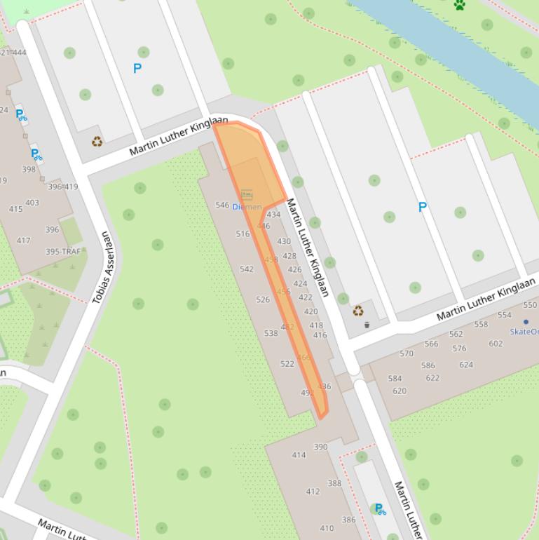 Kaart van postcodegebied 1111LT.