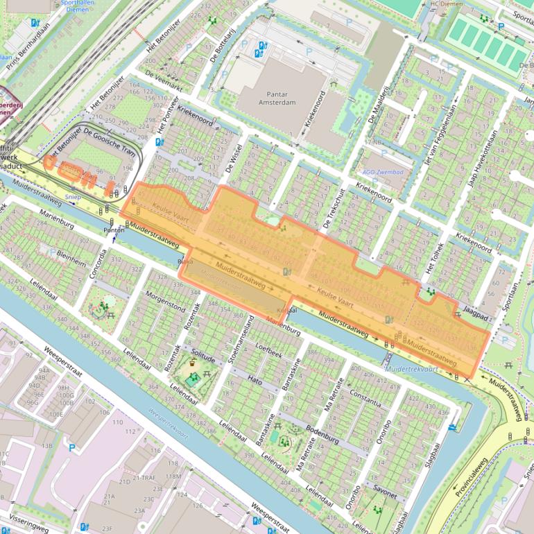 Kaart van postcodegebied 1111RN.