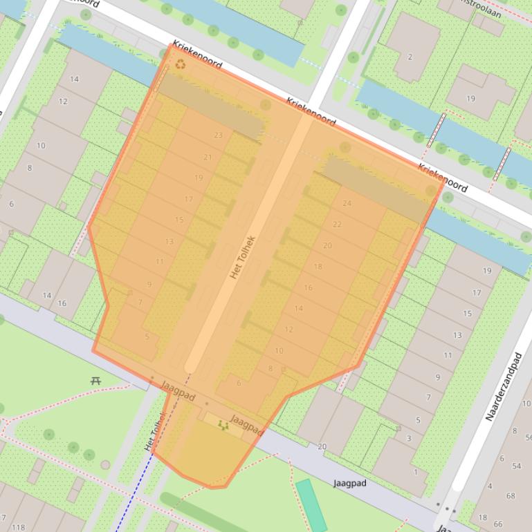 Kaart van postcodegebied 1111RS.