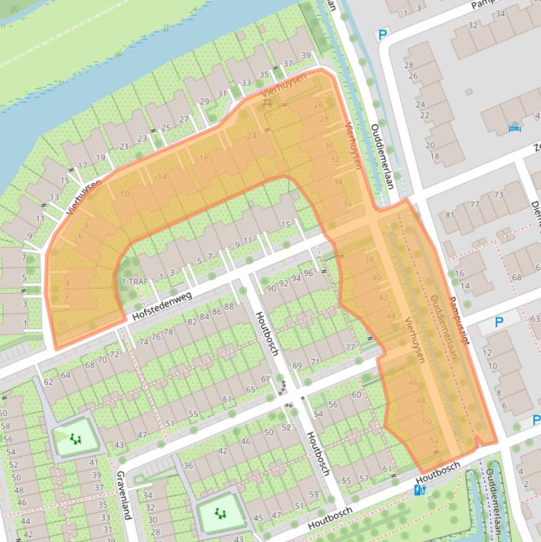 Kaart van postcodegebied 1111SC.