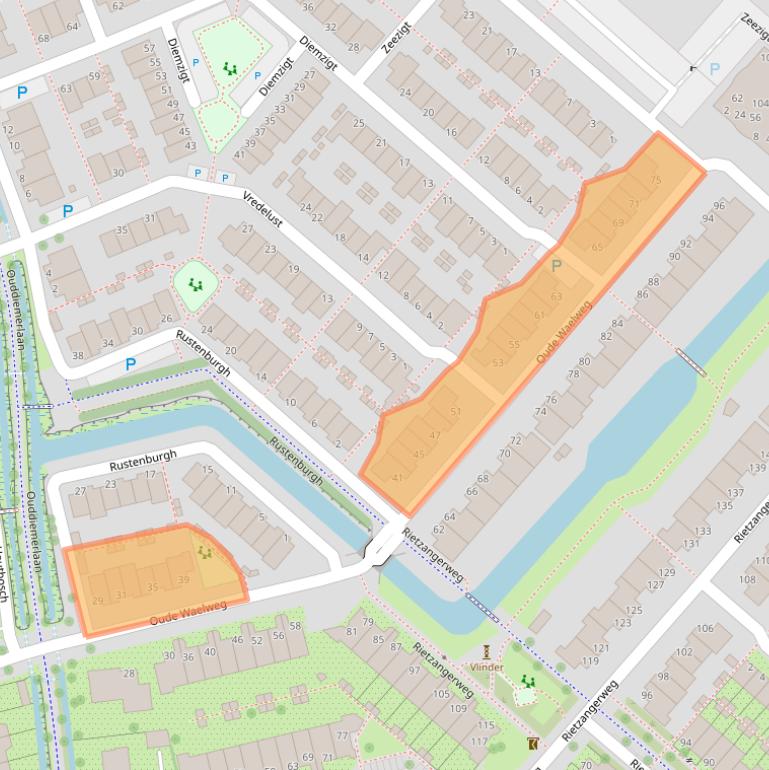 Kaart van postcodegebied 1111SW.