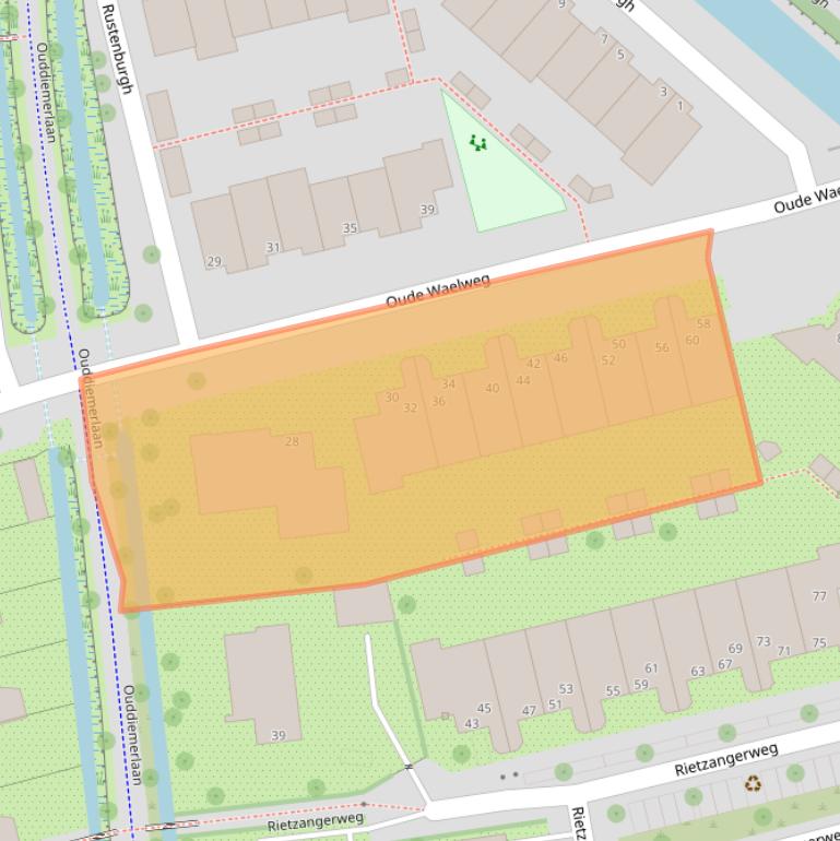 Kaart van postcodegebied 1111SZ.
