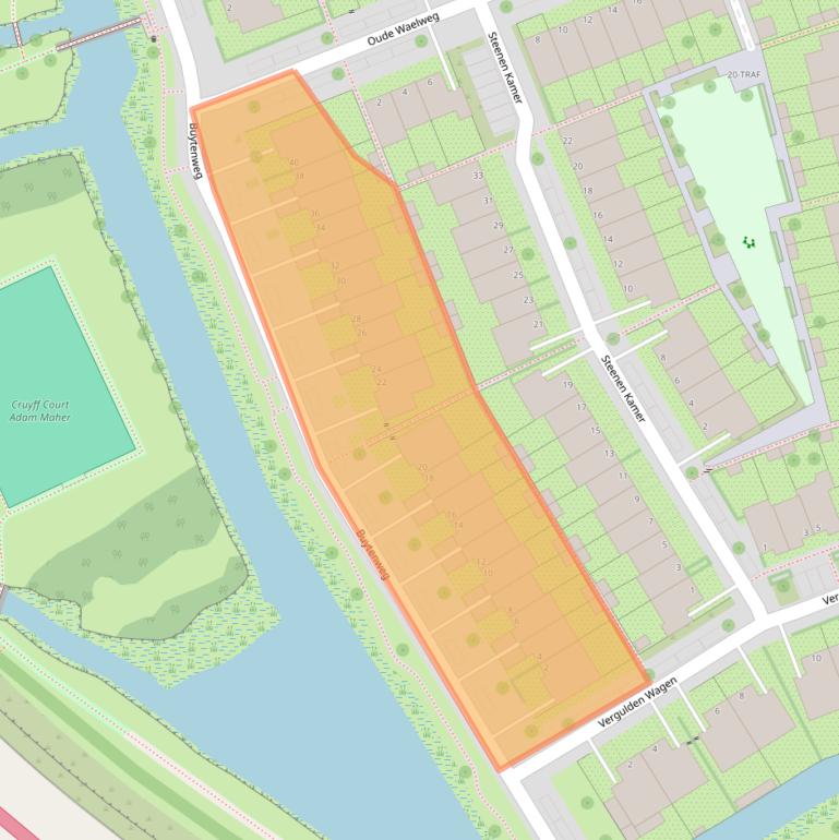 Kaart van postcodegebied 1111TB.