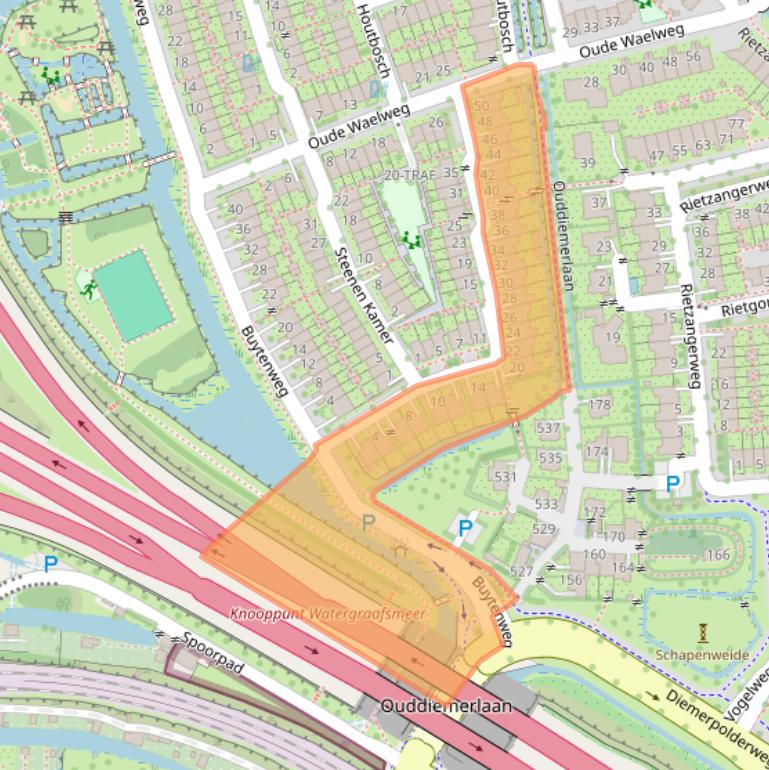 Kaart van postcodegebied 1111TE.