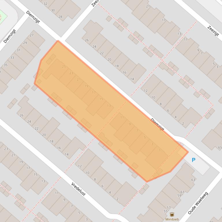 Kaart van postcodegebied 1111TW.