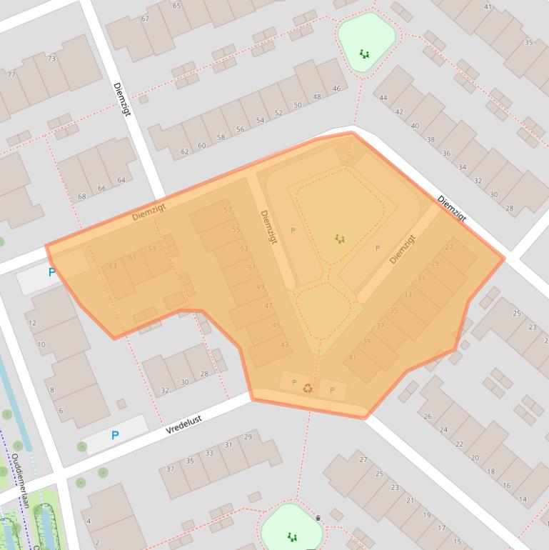 Kaart van postcodegebied 1111TX.
