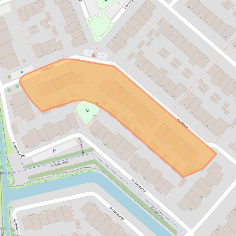 Kaart van postcodegebied 1111VB.