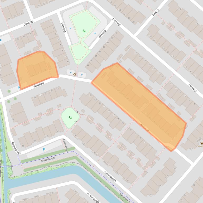 Kaart van postcodegebied 1111VC.