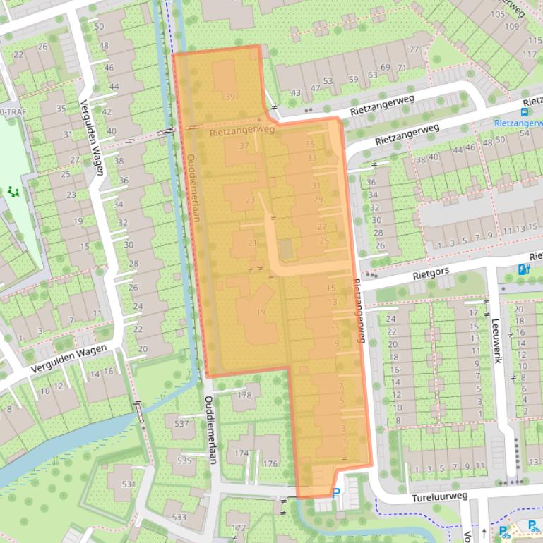 Kaart van postcodegebied 1111VG.