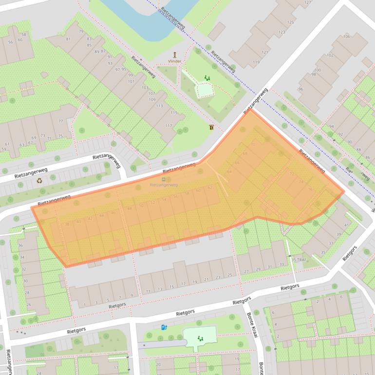 Kaart van postcodegebied 1111VM.