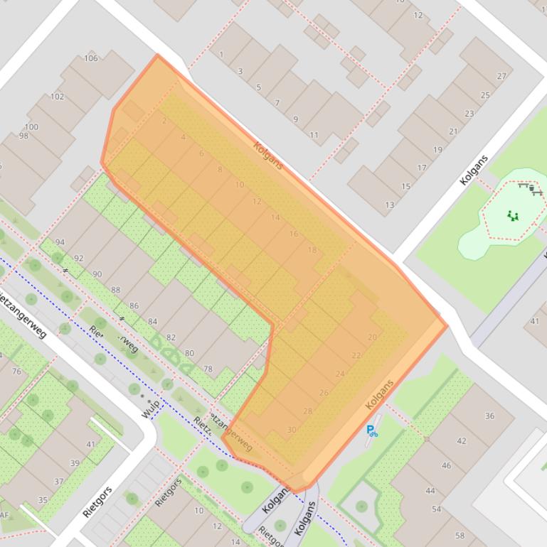 Kaart van postcodegebied 1111VT.