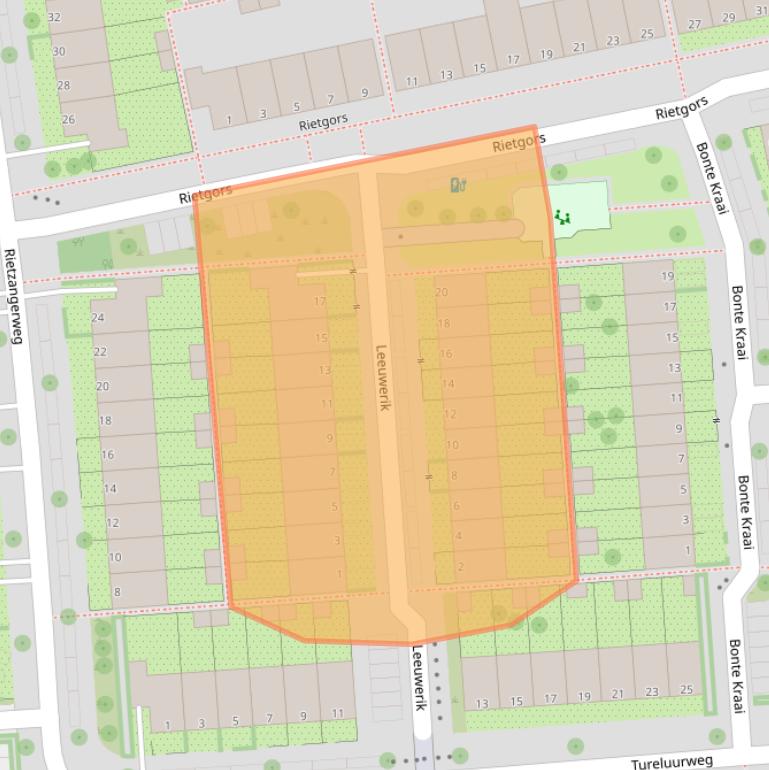 Kaart van postcodegebied 1111WK.