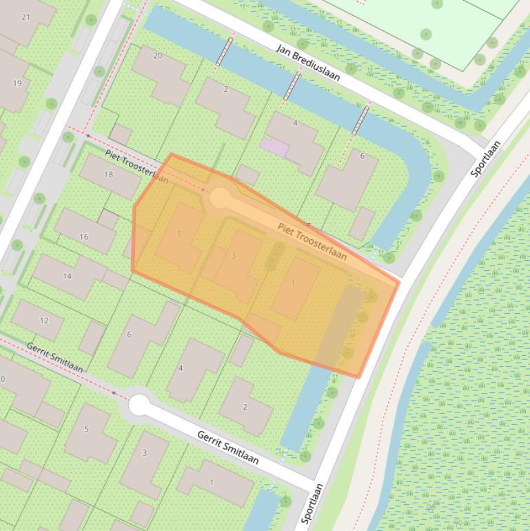 Kaart van postcodegebied 1111WR.