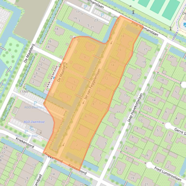 Kaart van postcodegebied 1111WV.