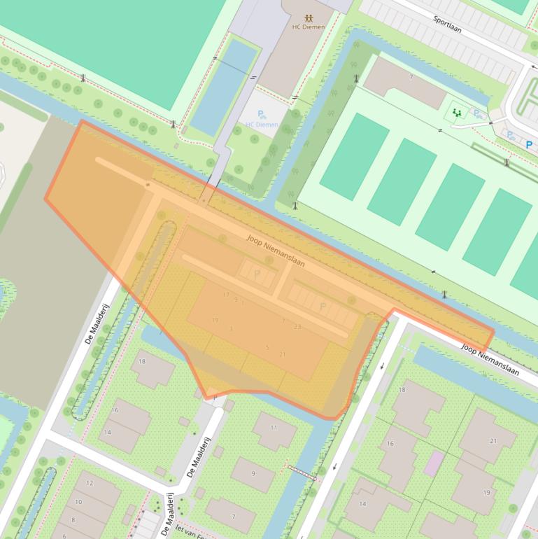 Kaart van postcodegebied 1111WW.