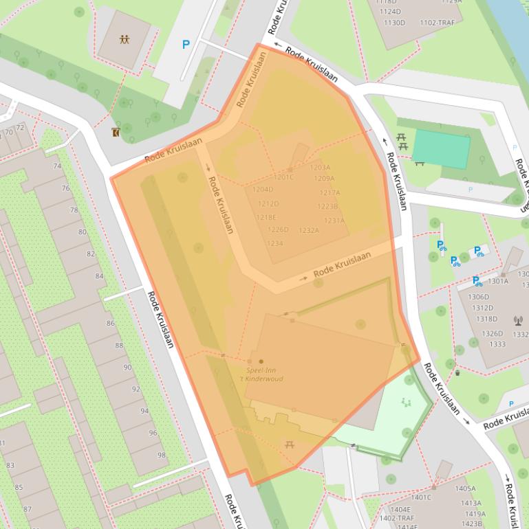 Kaart van postcodegebied 1111XB.