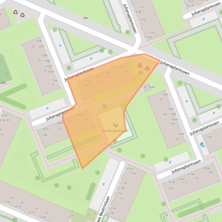 Kaart van postcodegebied 1111XT.