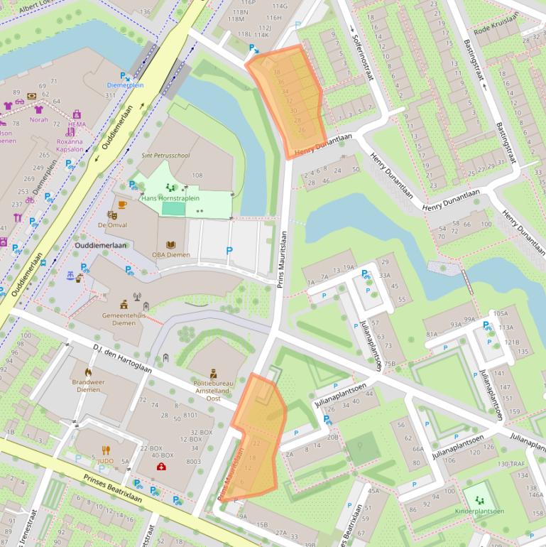 Kaart van postcodegebied 1111ZE.