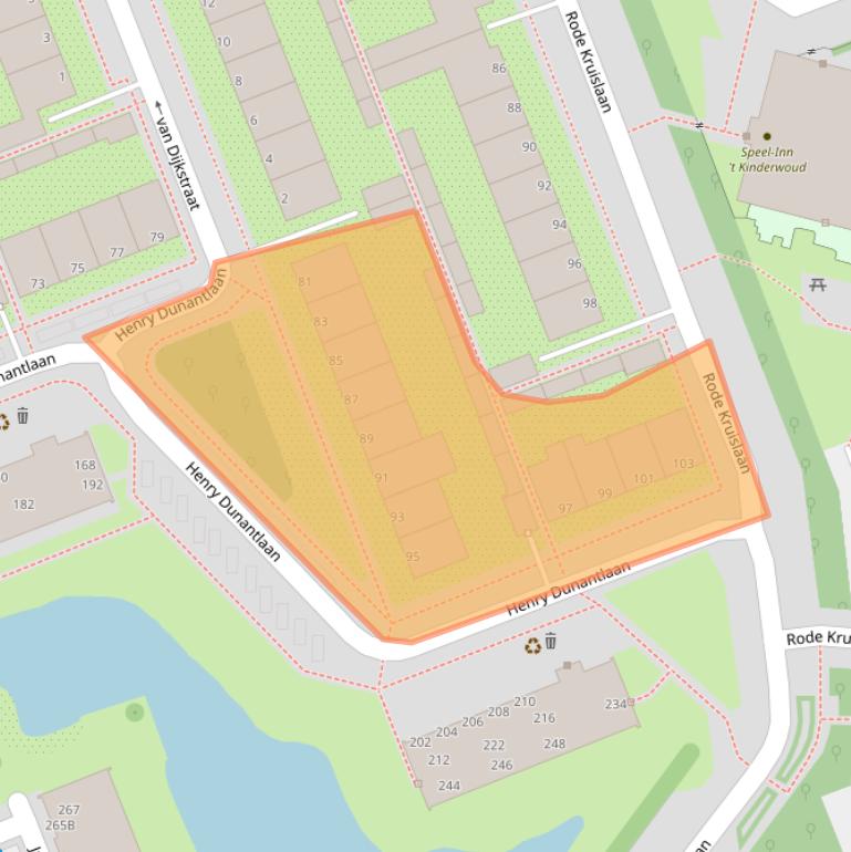 Kaart van postcodegebied 1111ZJ.