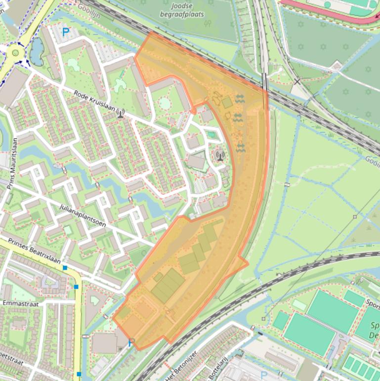 Kaart van postcodegebied 1111ZS.